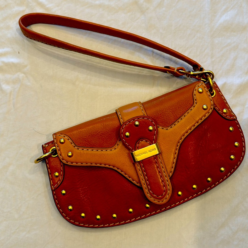 Michael Kors leather wristlet